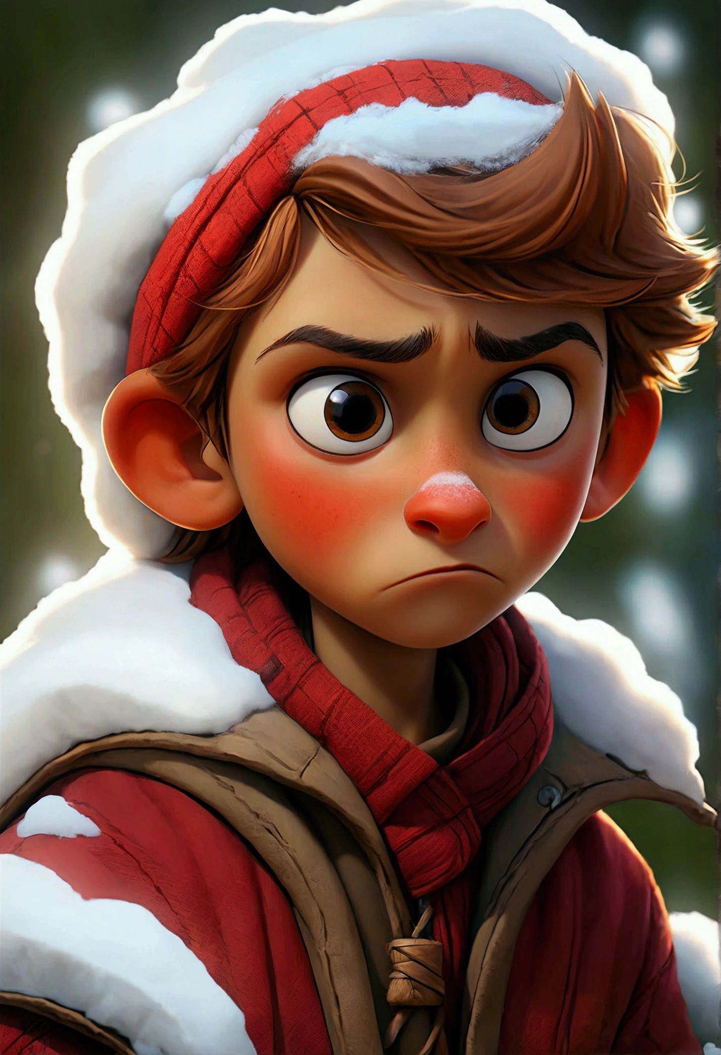 Sami: A child with a curious and sensitive personality, with a kind heart and a strong desire to explore and help. He is smart and brave, but he is also full of compassion and giving, which makes him a loyal friend to the people of his village.