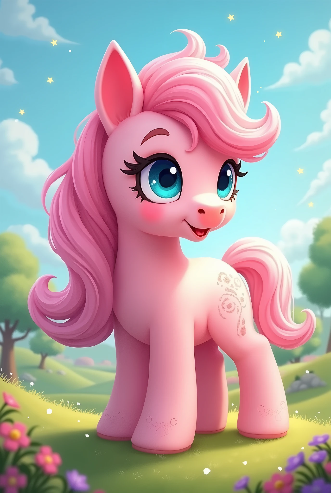 pony town game idea create character with pink colors