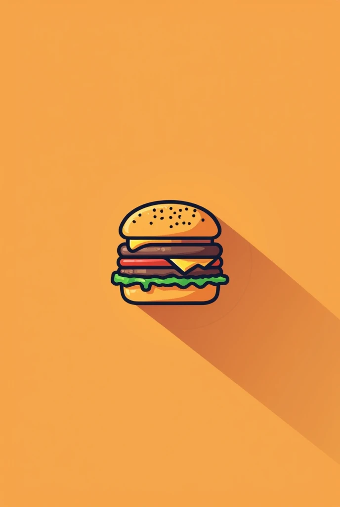 a basic 2D logo image of a burger
