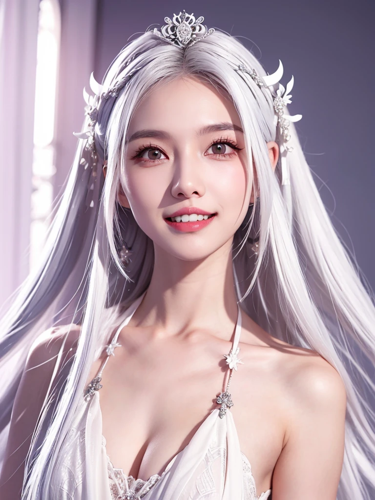 One girl, Long Hair、White Hair、Silver Hair.jagged teeth.
Princess Teresa,White skin