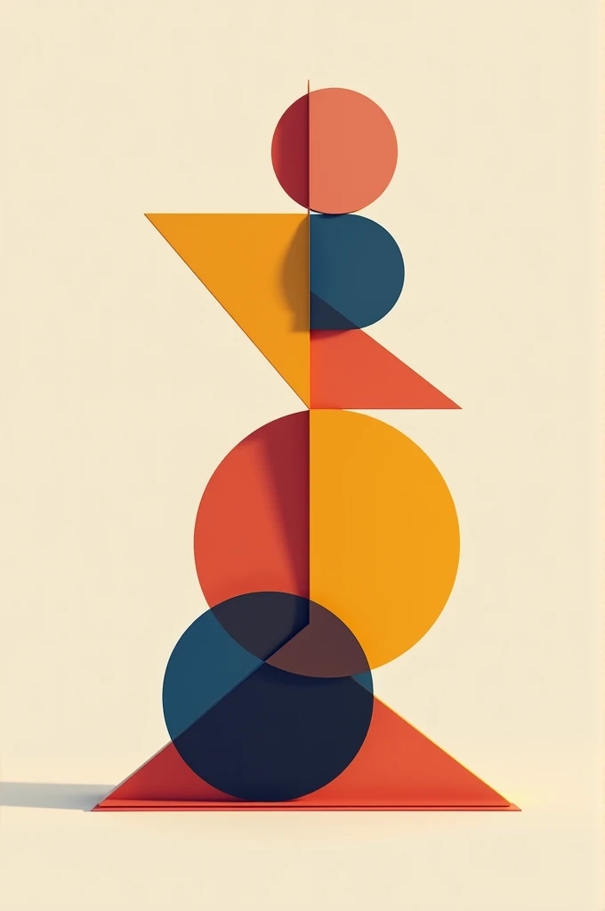 composition of geometric figures ( circle, square and triangle) with unit characteristics, equilibrium, proportion and harmony of colors. Todo eso basado en diseño y el circle cromático