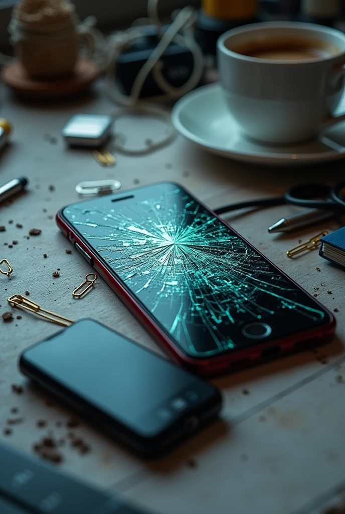 Cracked smartphone
