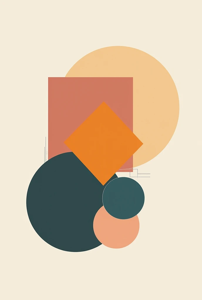 composition of geometric figures ( circle, square and triangle) with unit characteristics, equilibrium, proportion and harmony of colors. Todo eso basado en diseño y el circle cromático
Otra