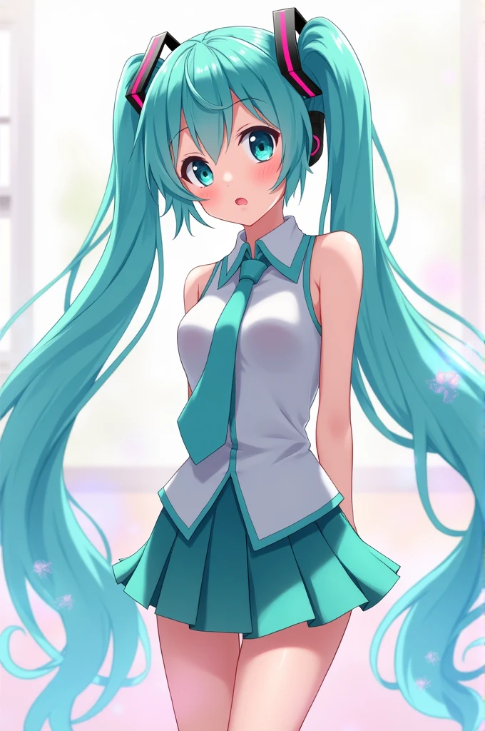 Miku in a miniskirt