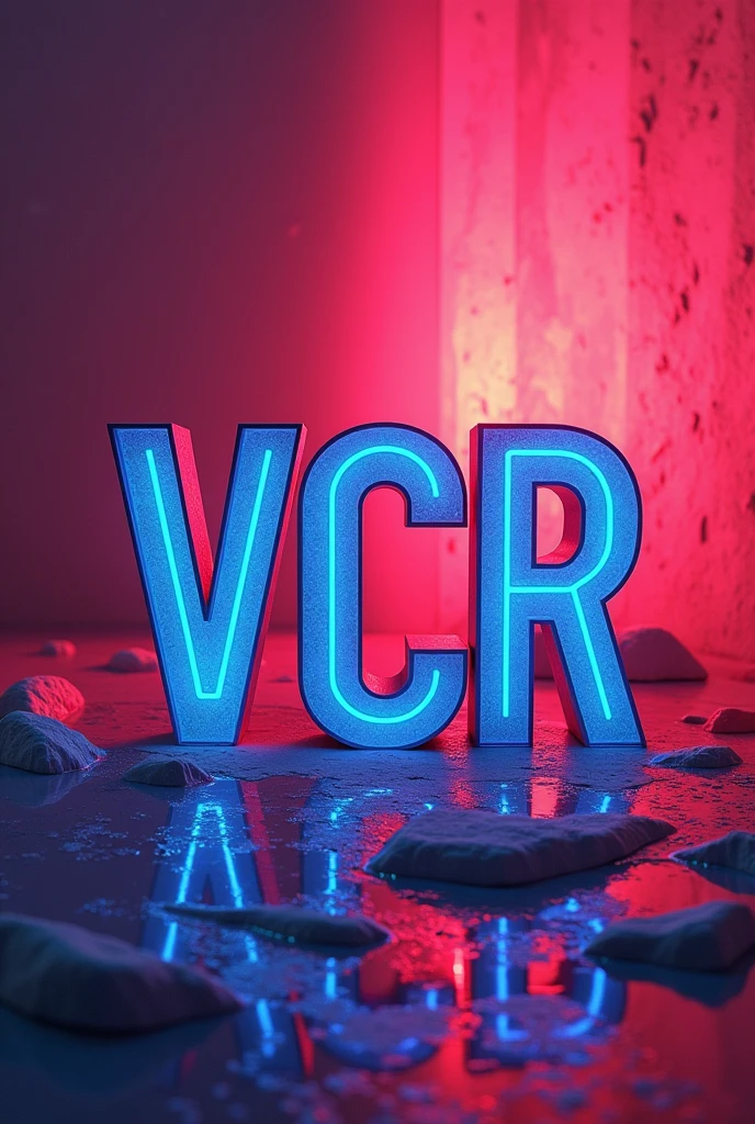 Profile picture for a TikTok channel where you post clips.
The image must contain only the letters VCR and the background of your choice.