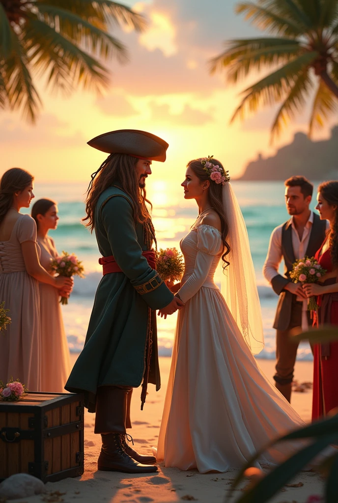 Jack Sparrow and Elizabeth Swann wedding
