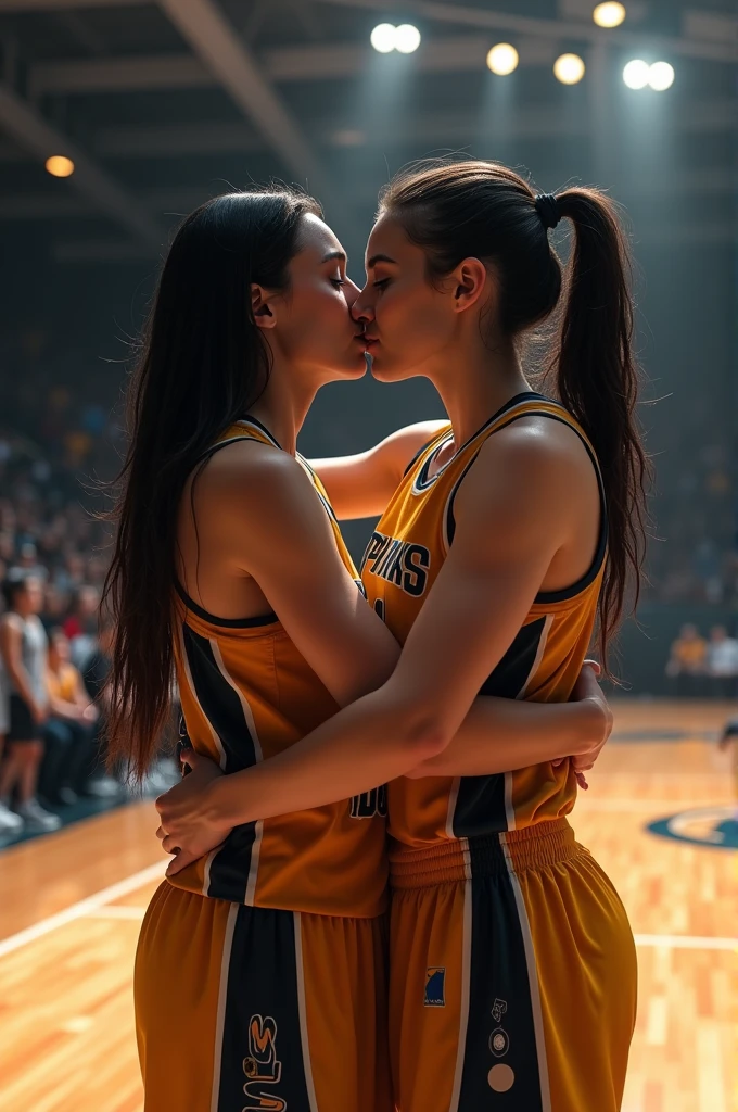 Cameron brink and angel reese kissing each other