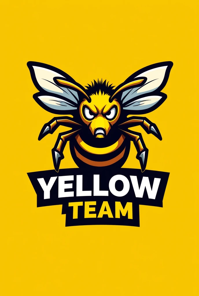 make an angry bee logo for a gymkhana with the name yellow team, In Portuguese, NA LOGO