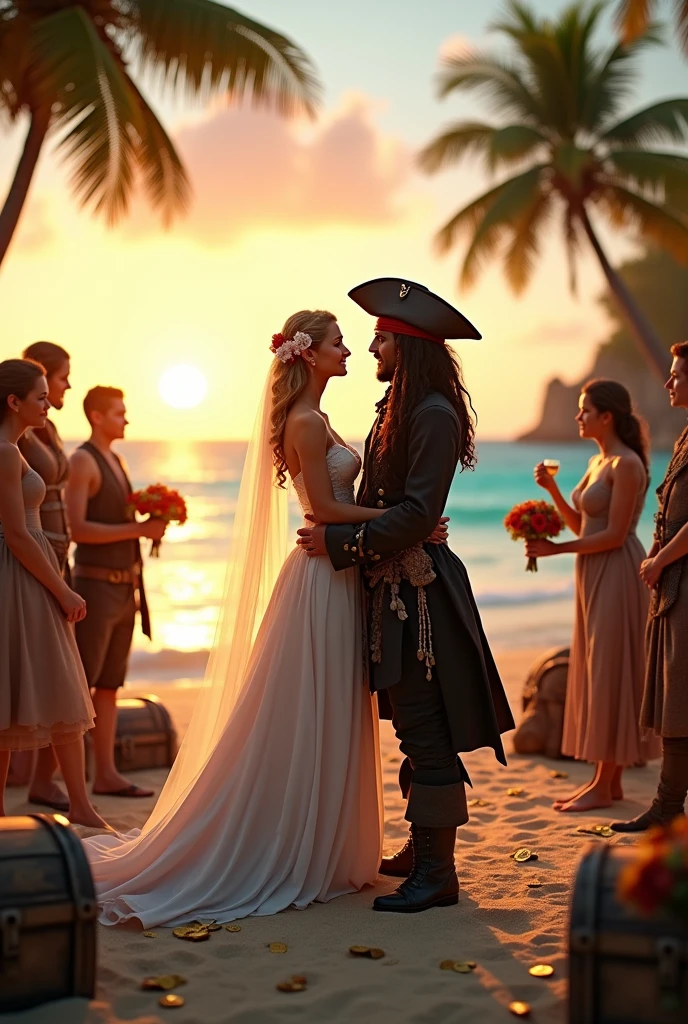 Jack Sparrow and Elizabeth Swann wedding