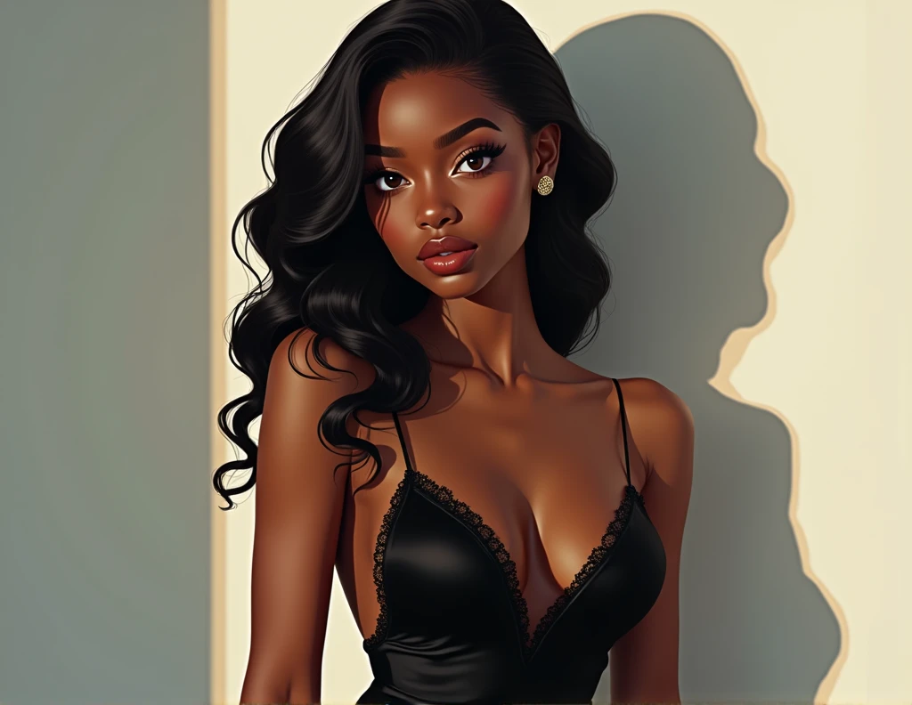 Ebony girl cute and sexy dress
