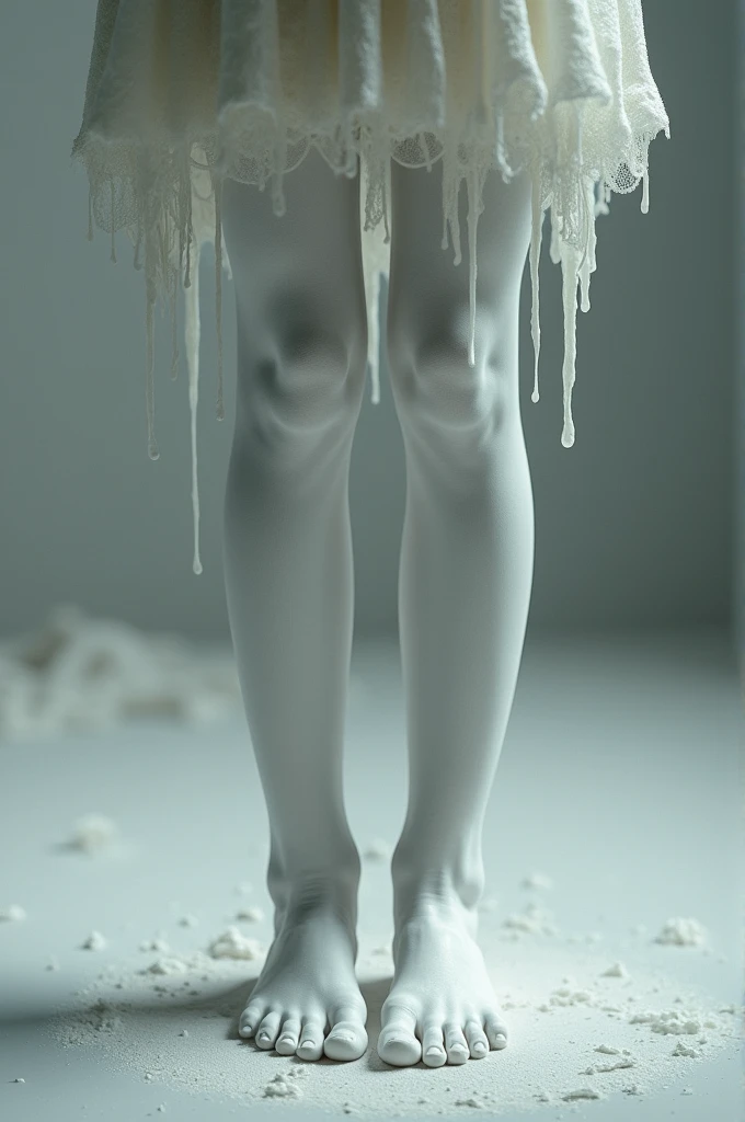 Arafa woman in a white dress is suspended in a room, she is floating in the air, muitos Merlot, fotografia surrealista, corpos flutuantes, inspirado em Dorothea Tanning, levitation, foto surrealgraphy, levitando acima do solo, foto surreal, Pendurado no teto, No estilo de Tim Walker, fantasma flutuante, arte figurativa altamente conceitual