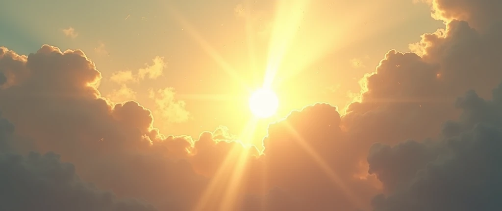 ray of sunshine in the clouds