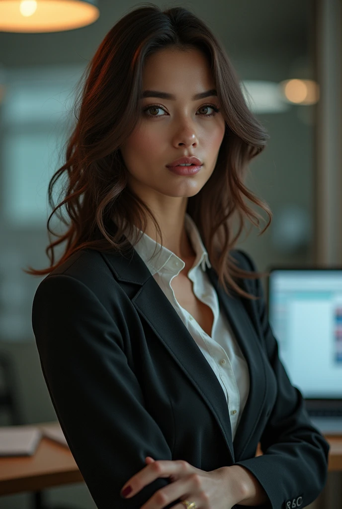 You know what I see when I look at you? I see a  desperate to prove herself, what everyone already knows. That she is much more than just a pretty face.
