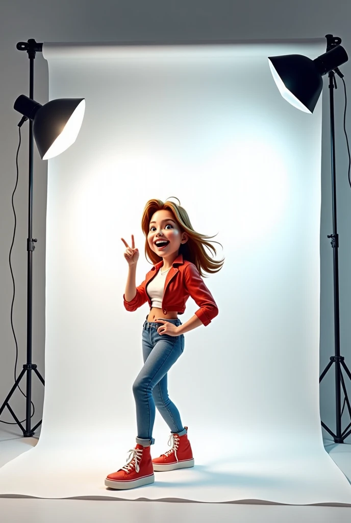 No, as if I were in a photo studio with a white curtain and lighting but in vr, I need a more comic style