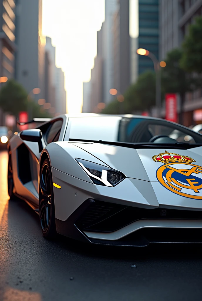 Image of Lamborghini with Real Madrid logo 