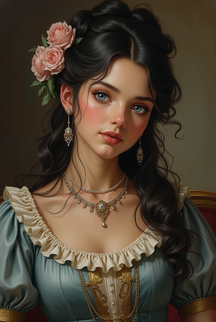 generates several images with the following descriptions, They all must be in the Victorian era, Images must be separate: Xia: Xia es una mujer de gran belleza, with blue eyes that seem to shine with an inner light, transmitting warmth and kindness. Her skin is soft and her hair flows gracefully., reflecting her delicate yet strong nature. She is the light in Aleen's life, su presencia es serena y llena de esperanzaaltair: altair, junto a su hermana gemela Opportunity, has an almost identical physical appearance. Es de smooth skin y clara, con black hair and brown eyes. Her smile is bright and often charming., Although his character is more reserved and gentlemanly, Always refined and attentive to his surroundingsOrena: Orena is described as a shy young girl with a sweet voice.. His hair is blonde, falling in large curls that frame her face. He has blue eyes as clear as the sky, which contrast with their reserved nature. Although she seems silent, su mirada oculta una profundidad de emociones y pensamientosOpportunity: Opportunity, la hermana gemela de altair, shares the same physical appearance: smooth skin, black hair and brown eyes. However, His personality is wilder and more irreverent, with a lascivious attitude that he cannot hide. His fixed and penetrating gaze sets him apart from his brother, showing a more impulsive natureIan: Ian does not have a detailed physical description in the available fragments of the document. However, He is described as a close friend and brother-in-law of Aleen., someone who plays a supporting role in your life, especially in times of crisis