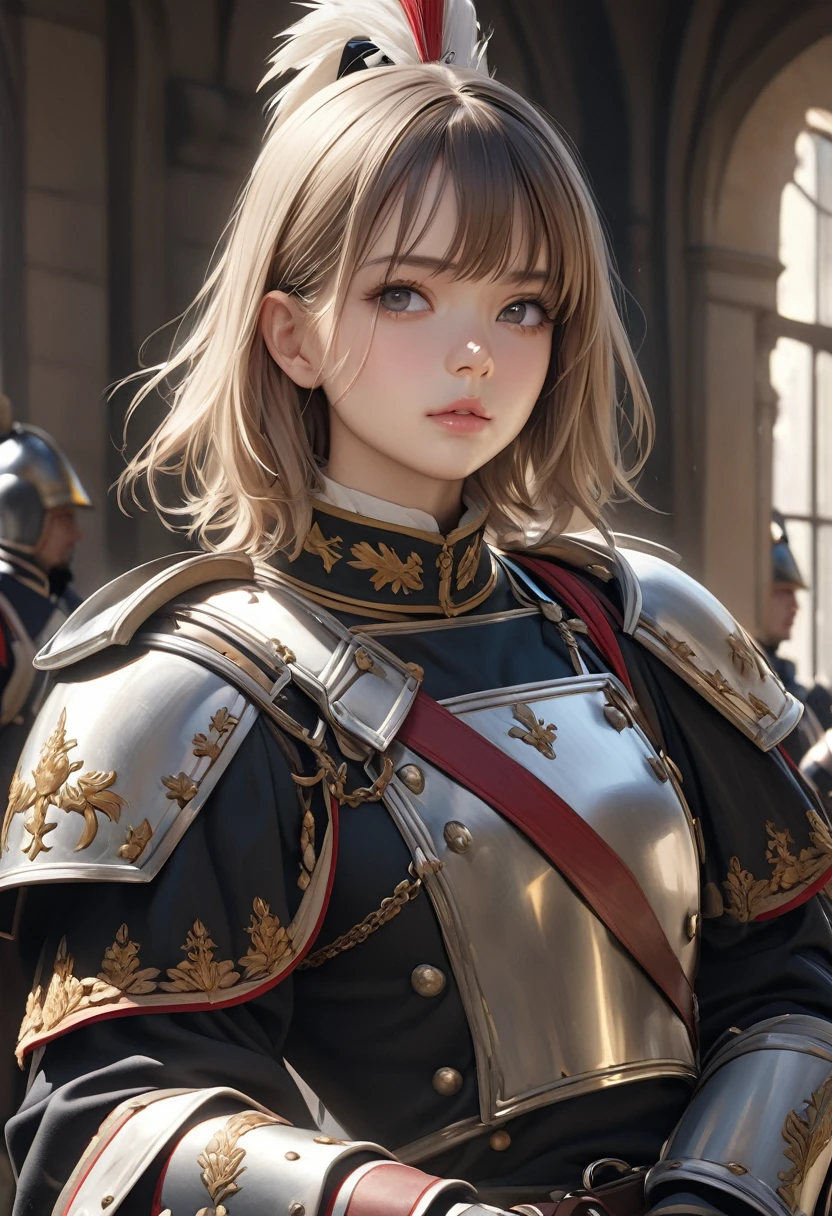 Cuirassiers, best quality, 4k, 8k, highres, (masterpiece:1.2), ultra-detailed, (photo realistic,:1.37), looking at viewer, 