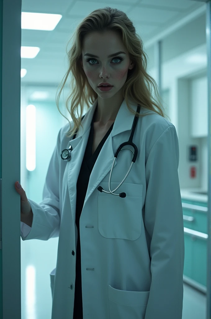 Doctor catgirl in latex leggings