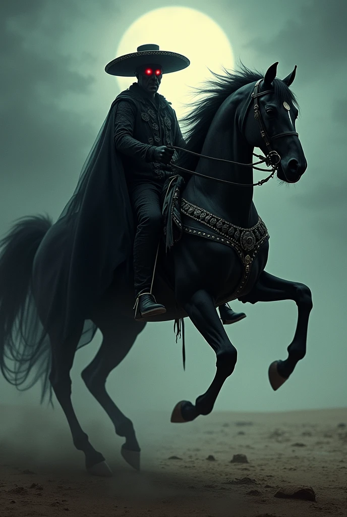 The black charro on his devil's horse