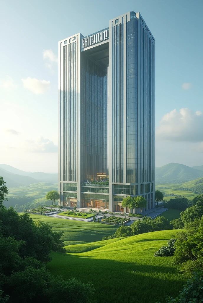 make an image of a building of a large billion-dollar company focused on selling seeds with the name "seeds of the field&#39; put the company name in big letters 

 