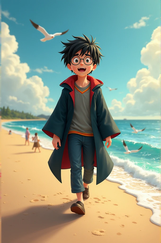 Harry Potter singing the song Beach walk