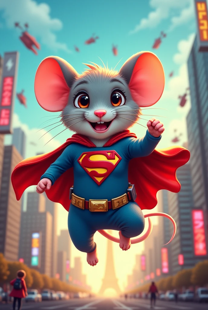 Cute Super Hero Mouse