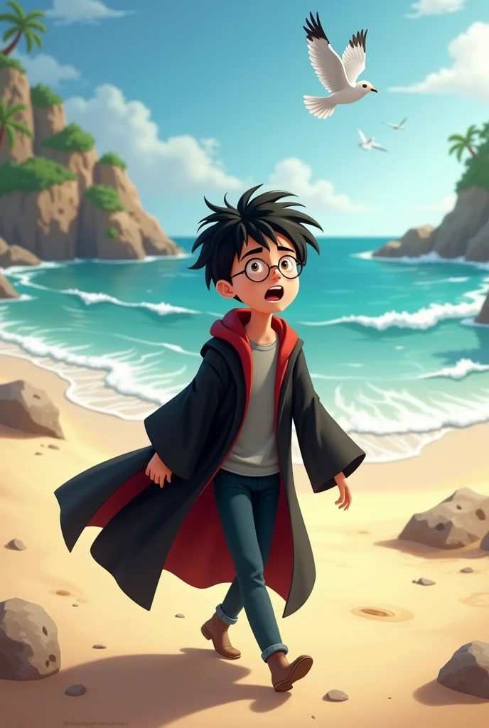 Harry Potter singing the song Beach walk