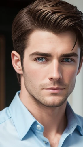 A handsome Irish man focus on the face