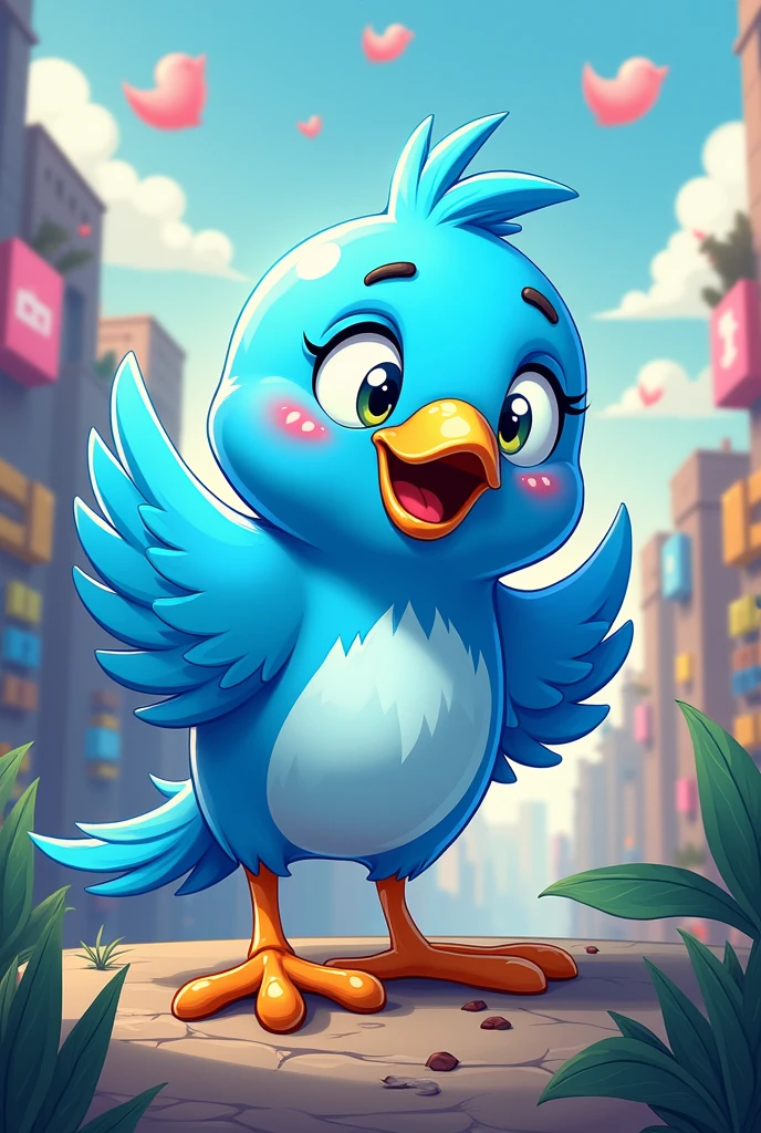 cartoon analysis affect Twitter logo