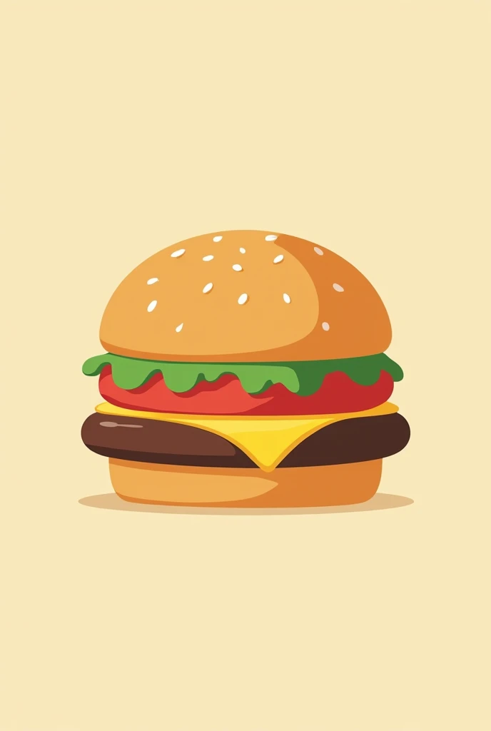 a basic 2D logo image of a burger