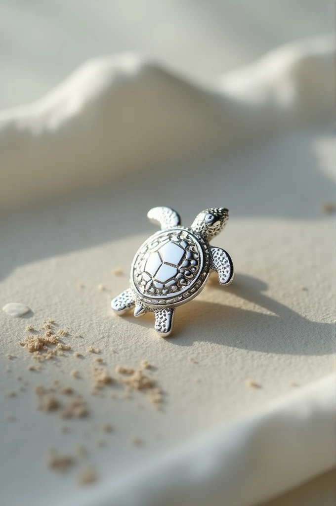 Silver accessories with a turtle silhouette
