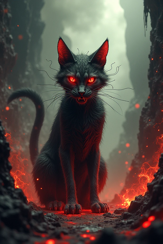 Devil old cat in hell