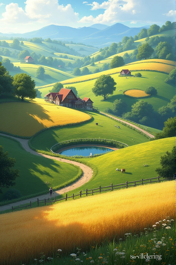 Beautiful countryside landscape