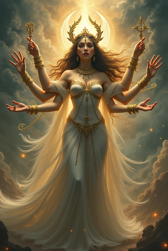 Imagine Jezebel has four arms like the indian god Vishnu