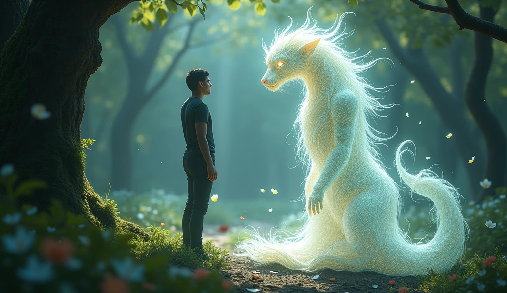 The Spirit Sando guiding a person in doubt.