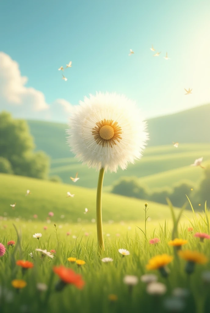 Dandelion flower cute background