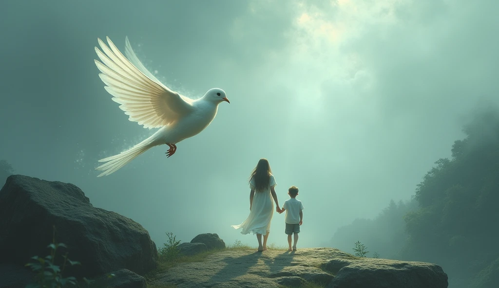 The Spirit Sando, in the shape of a small dove, guiding a person in doubt.