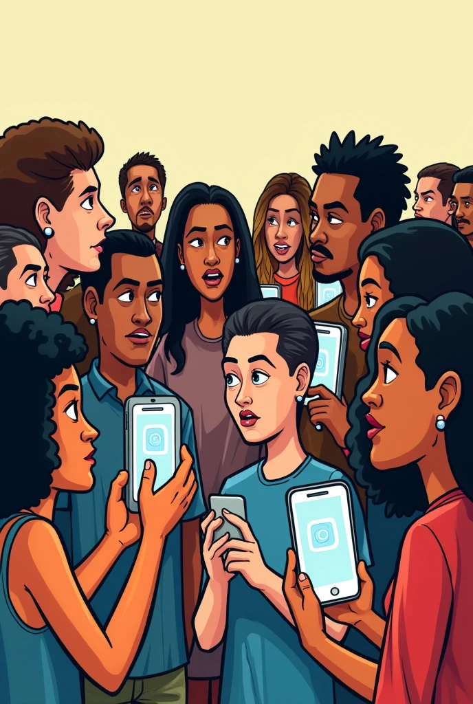 Cartoon analysis about affecting people because of instagram(logo)