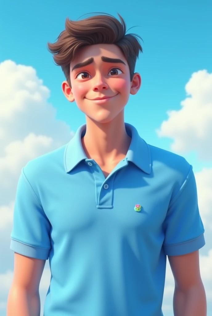 The college student in the sky blue polo shirt, This fool