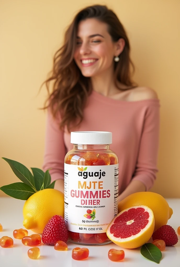 Slogan for aguaje gummies for young women that is eye-catching