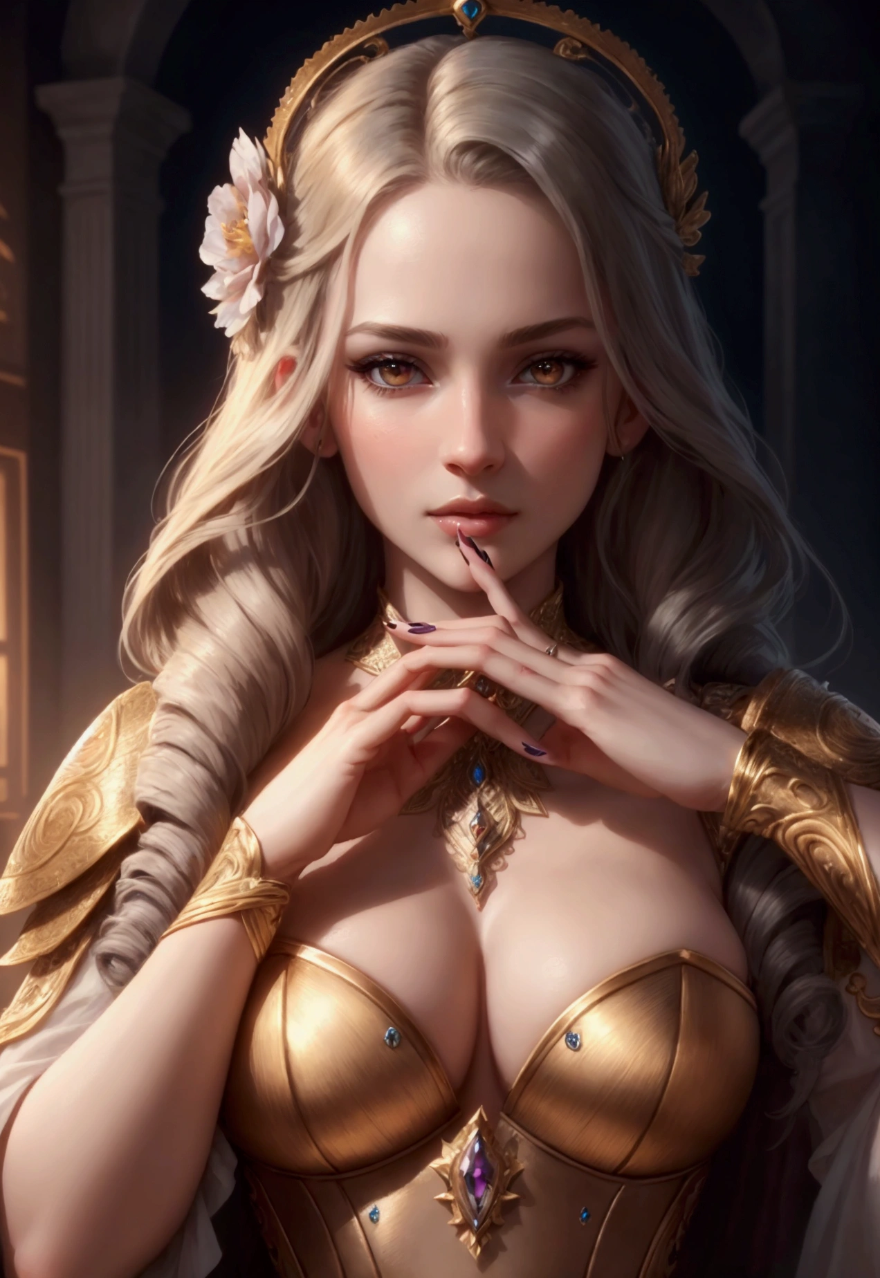 (Best quality, 8K, HDR), beautiful illustration, beautiful digital artwork, exquisite digital illustration, (complex ultra high quality accurate faces of female character, Highly detailed hair, Beautifully detailed hands perfect fingers, Beautiful nails, perfect anatomy, perfect proportions).