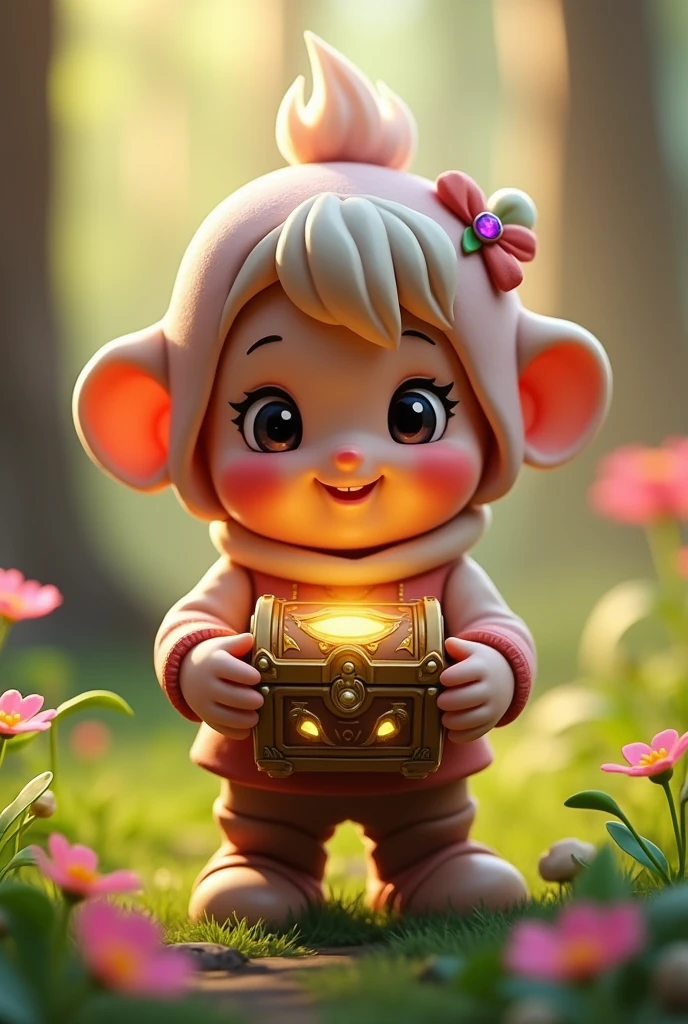 make a cute doll with the treasure chest from fortnite