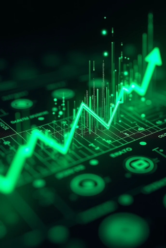 Flashy green financial chart image 1280x720