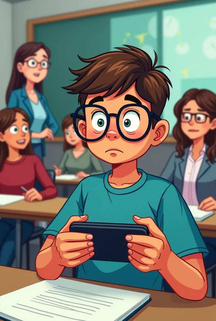 Cartoon Analysis About addiction on playing games without no listening to the teaching of teacher