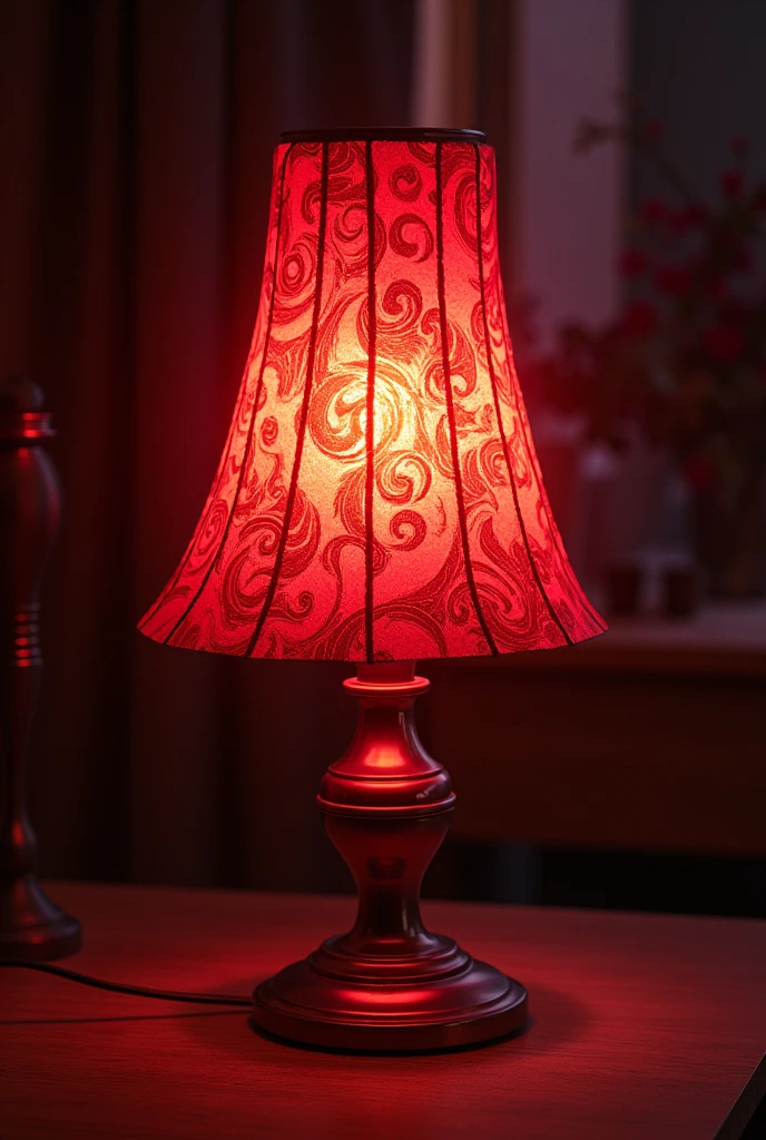 rough drawing, of a lamp with a conventional shape but features of Marvel&#39;s Scarlet Witch