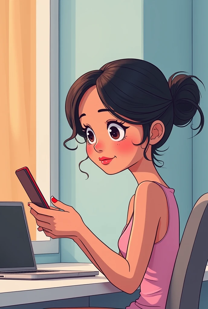 Cartoon Analysis about using beauty app to make pretty than reality