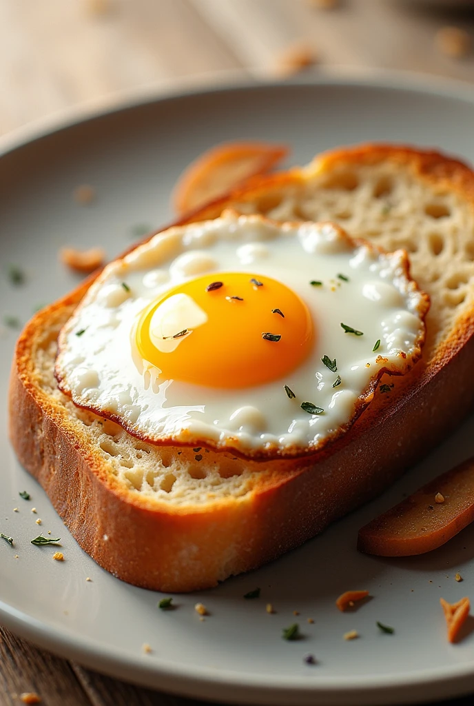 Crie uma logo , bread with egg with French bread More rustic a little more realistic and more rustic