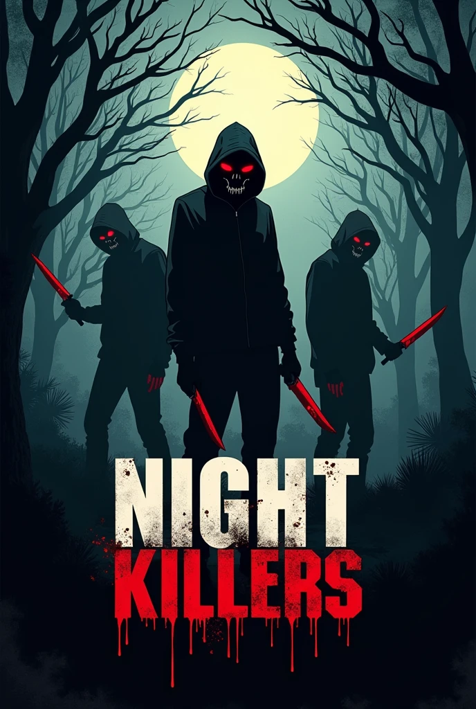 Slasher horror movie poster title Night Killers 