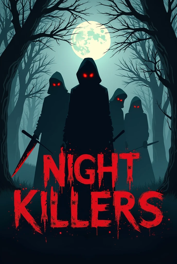 Slasher horror movie poster title Night Killers