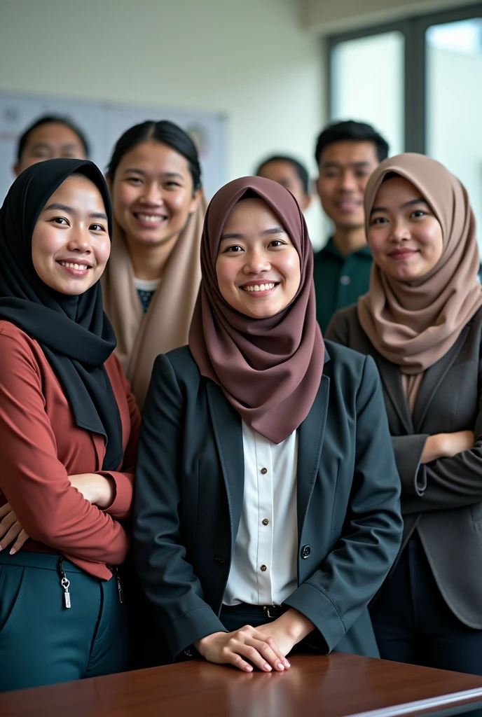 17 physiotherapy students based in Malaysia, with 13 females, two of wearing hijabs, and 4 males